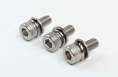 不銹鋼 內(nèi)六角圓柱頭（滾花）帶平、彈墊組合螺釘 DIN912三組合